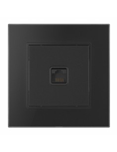 Priza Cat6 Internet, Rama Sticla Neagra, SPN