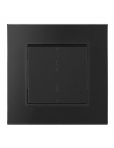 Intrerupator Dublu, Rama Sticla Neagra, SPN