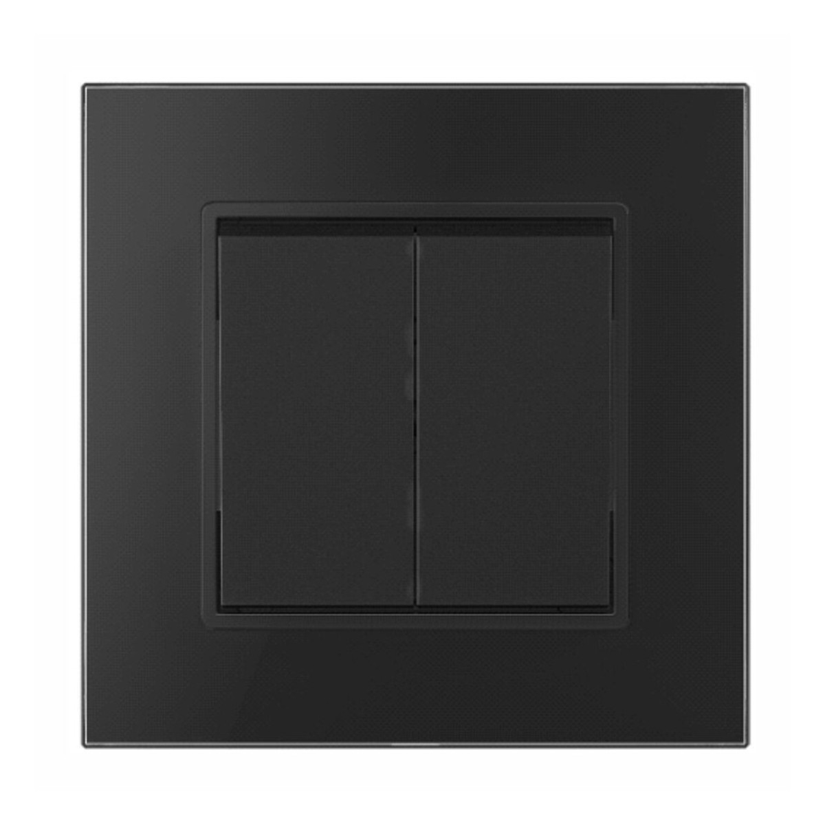 Intrerupator Dublu, Rama Sticla Neagra, SPN