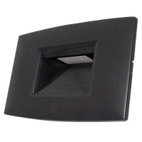 Spot LED Negru 2W, Incastrabil, IP65, Alb Natural pentru Scari si Pereti