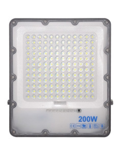 Proiector Solar LED 200W, Alb Rece, IP66, Telecomanda