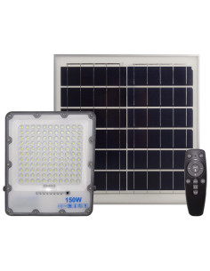 Proiector Solar LED 150W, Alb Rece, IP66, Telecomanda