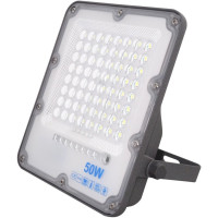 Proiector Solar LED, 50W, Alb Rece, IP66, Cu Telecomanda - 4
