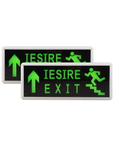 Lampa LED Scari, Sageata Sus,Iesire Exit, 2 Fete