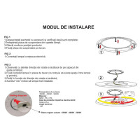 Plafoniera LED 3 in 1, 32W, 3200 Lumeni, Rama Neagra - 3