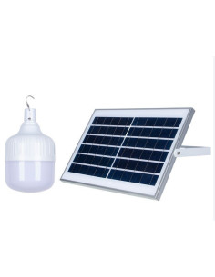 Bec LED 100W, Solar, Cu Telecomanda si Panou Integrat