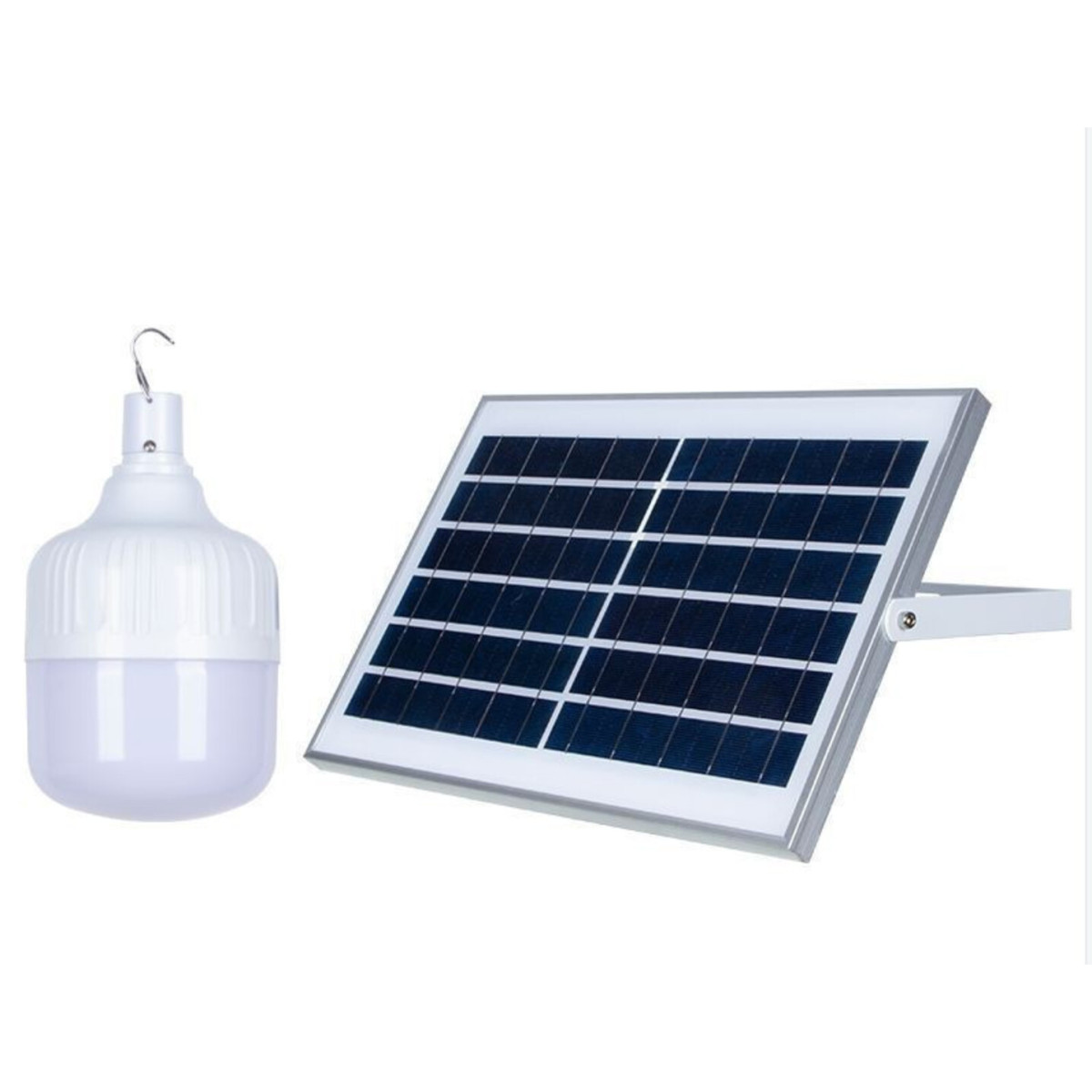 Bec LED 100W, Solar, Cu Telecomanda si Panou Integrat
