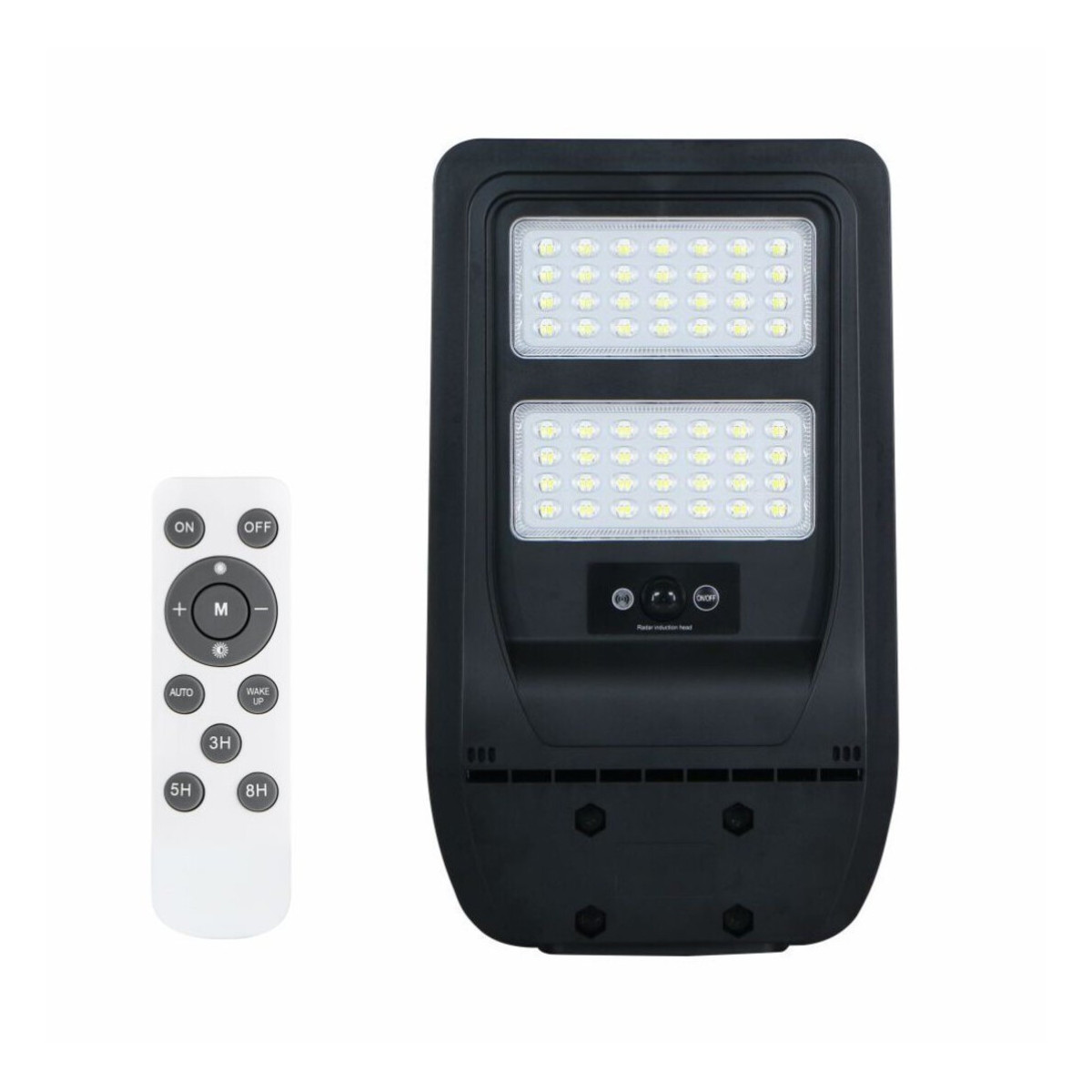 Lampa Stradala LED 60W, Panou Solar Monocristalin, Senzor, Telecomanda