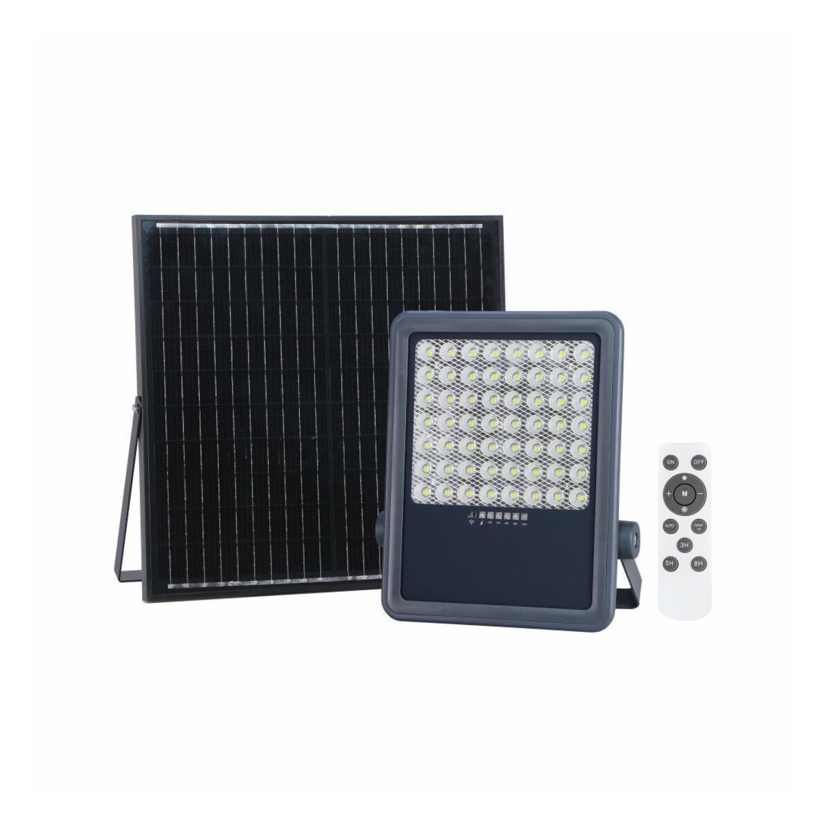Proiector SMD LED 300W, Solar, IP65, Alb Rece, Telecomanda