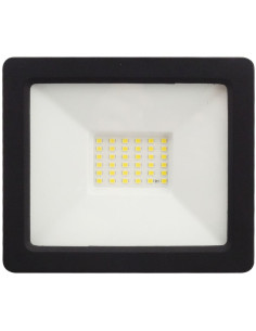 Proiector LED 30W, Negru, 4000K, Senzor Crepuscular cu Fotocelula