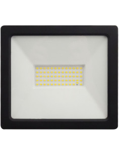 Proiector LED 50W, Negru, 4000K, Senzor Crepuscular cu Fotocelula