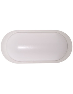 Aplica Ovala LED 10W, Rama Alba, IP65, 4000K