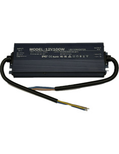 Transformator LED 220V, 12V, 100W, 8.33A, Protectie IP67