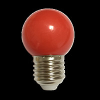 Bec LED 1W, E27, G45, Culoare Rosie