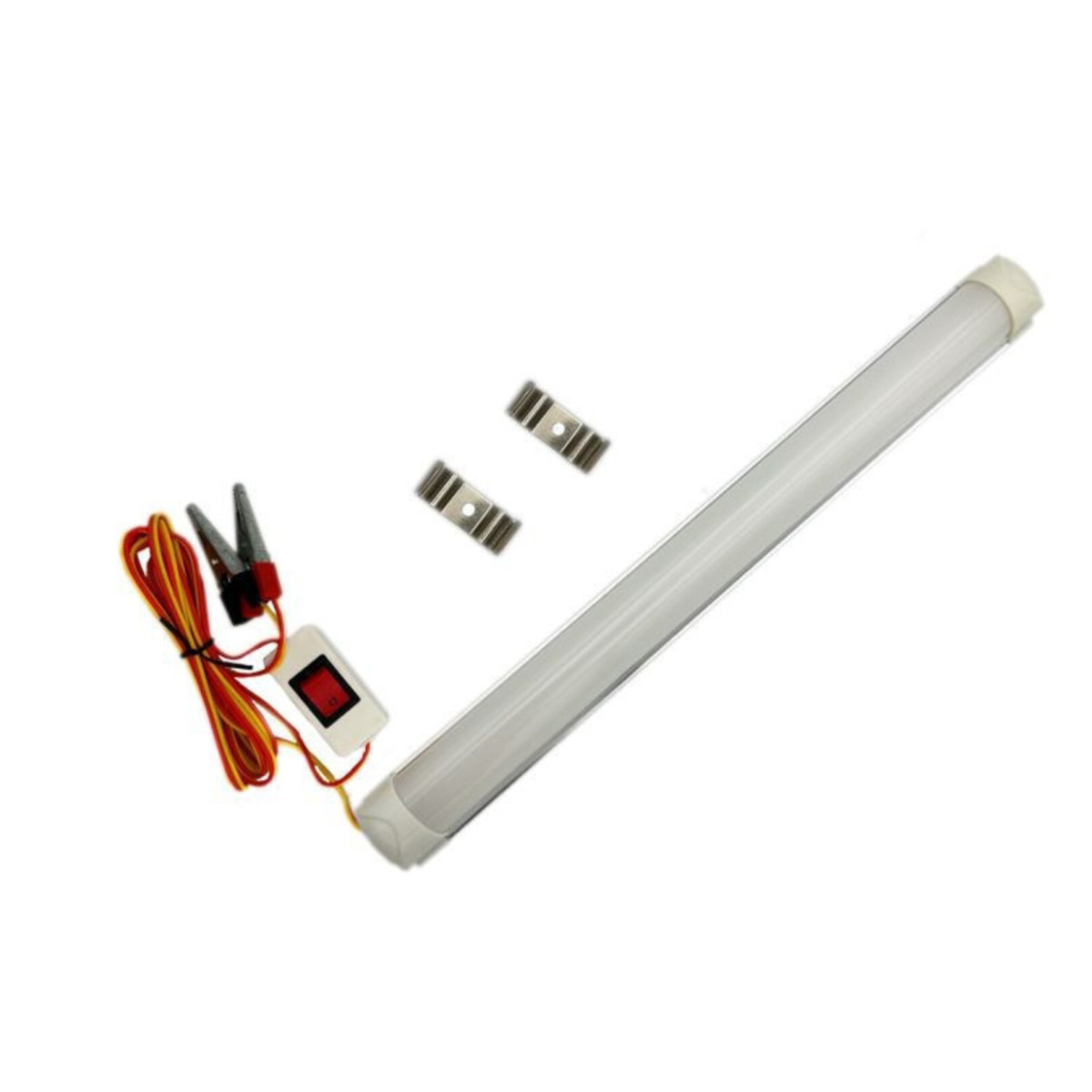 Corp LED Auto 12V, 6W, Alb Rece, 30cm, Mat, cu Clesti si Intrerupator