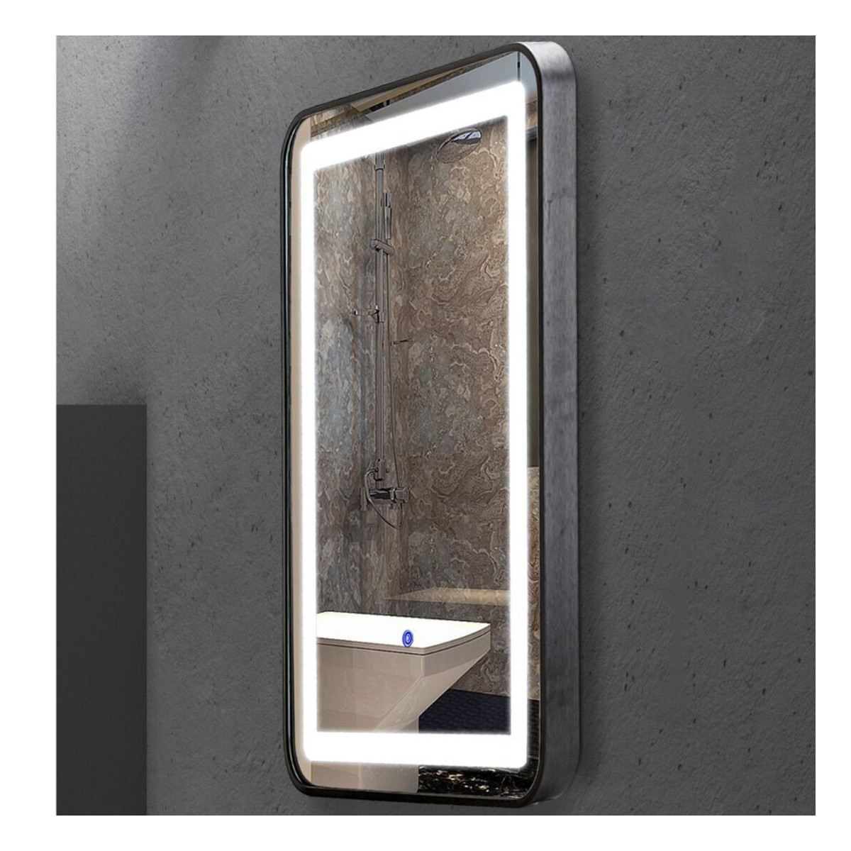 Oglinda Baie LED, 500x700MM, 15W, IP44, Touch, Lumina Alb Natural