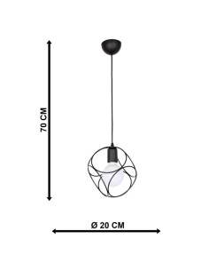 Pendul Decorativ Negru, E27