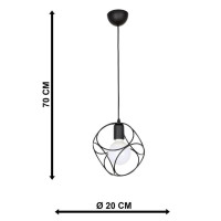 Pendul Decorativ Negru, E27 - 3