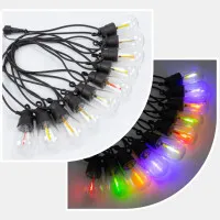 Ghirlanda LED cu Energie Solara, RGB, Protectie IP44, Iluminat Fara Curent, 10 Becuri Decorative 3