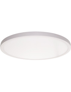 Panou LED 60W, Rotund, IP44, Montaj Aplicat, Rama Alba, 220V, Alb Rece