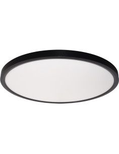 Panou LED Rotund, 60W, Aplicat, Rama Neagra, 220V, IP44, Alb Rece