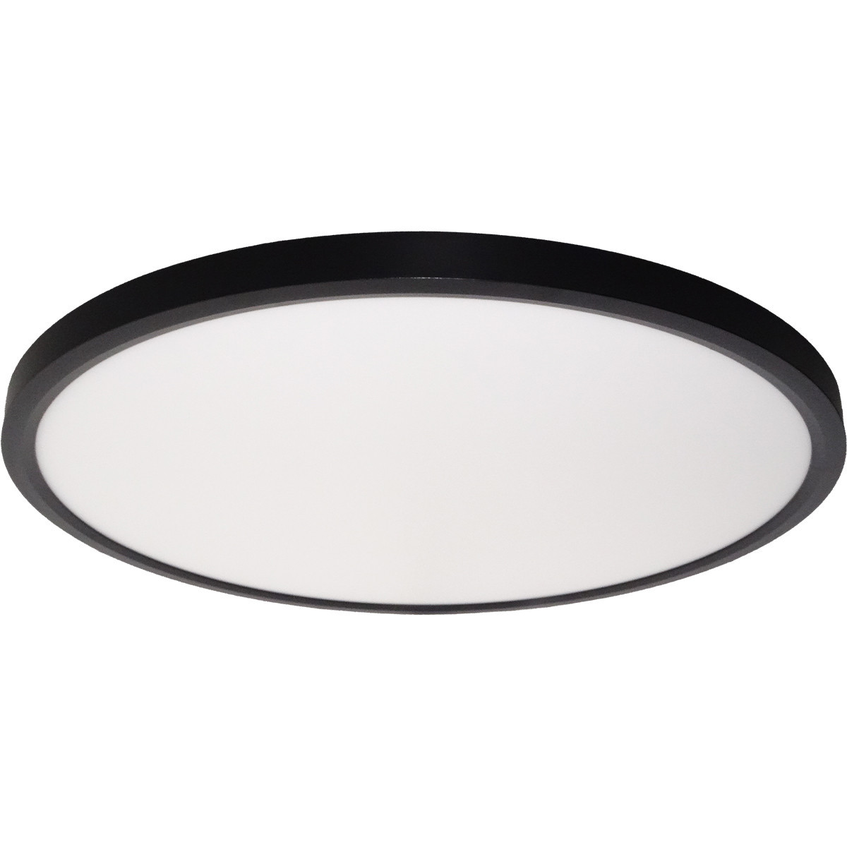 Panou LED Rotund, 60W, Aplicat, Rama Neagra, 220V, IP44, Alb Rece 2