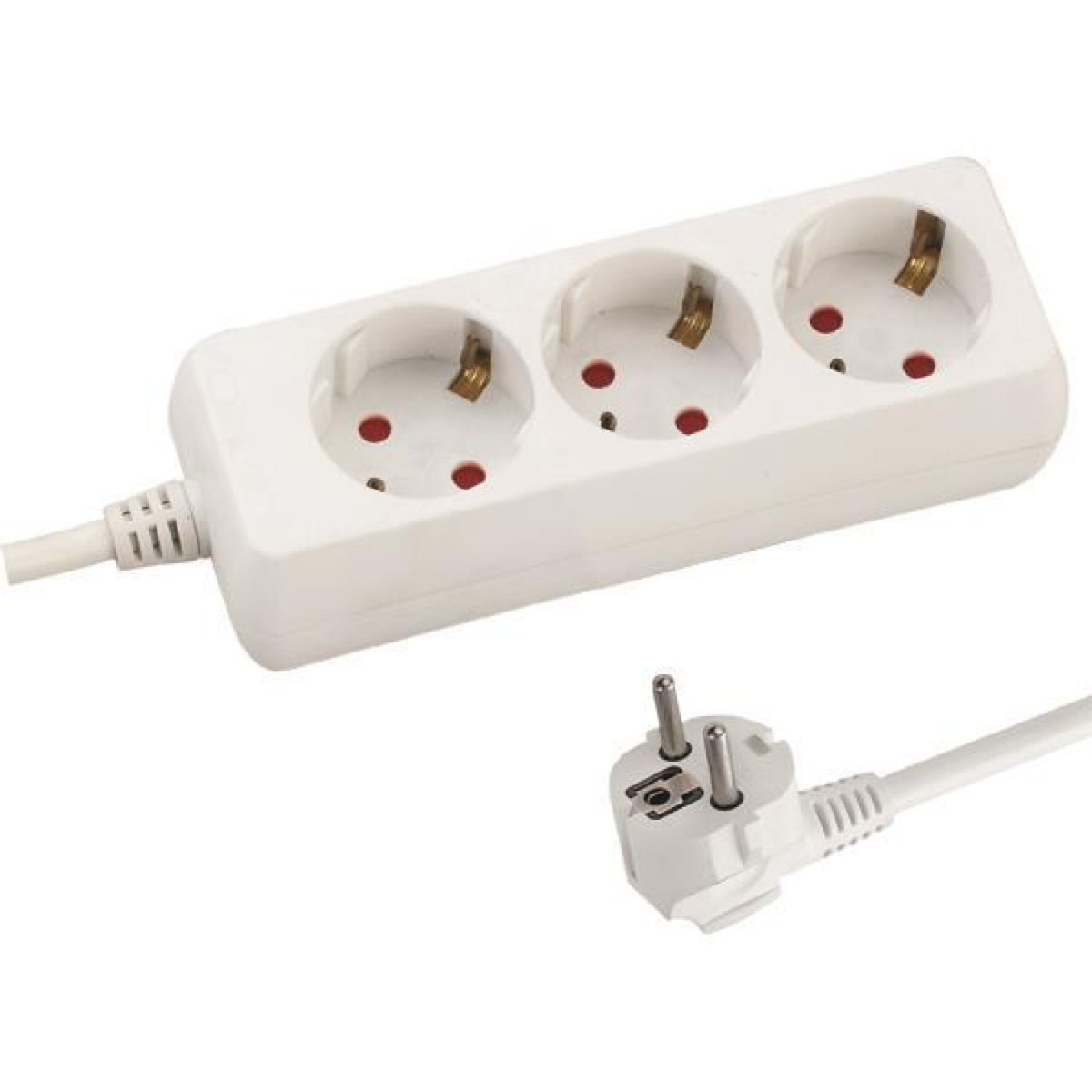 Prelungitor cu 3 prize SCHUKO cu protectie, cablu de 3X1,5mm, lungime 1,5m