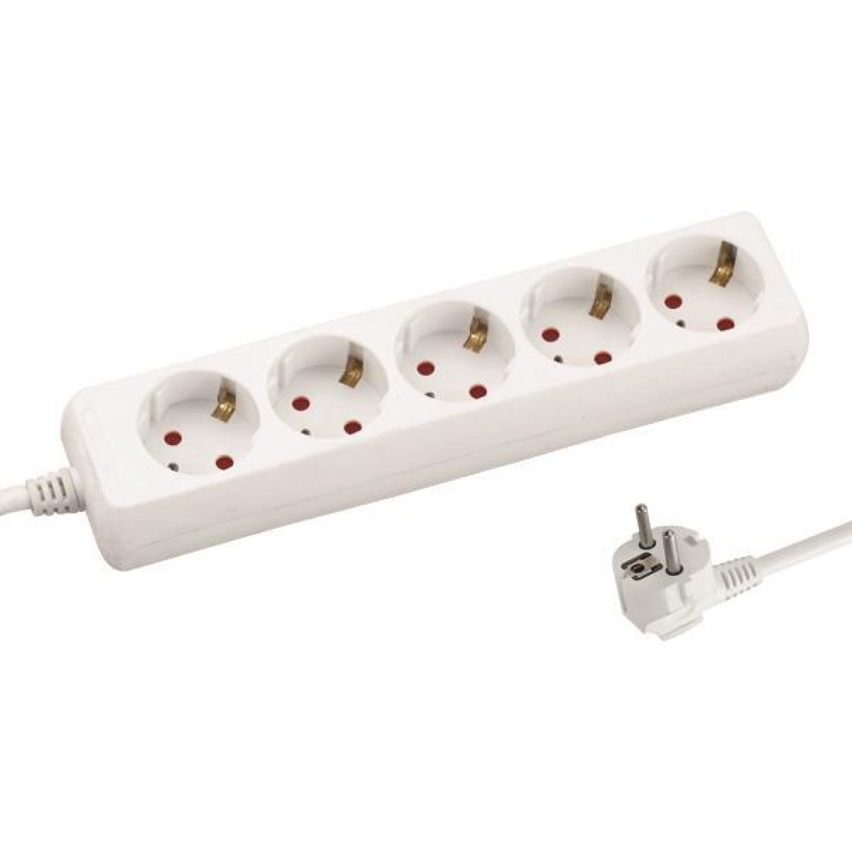 Prelungitor cu 5 prize SCHUKO cu protectie, cablu de 3X1,5mm, lungime 3m