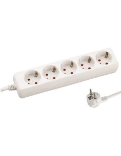 Prelungitor cu 5 prize SCHUKO cu protectie, cablu de 3X1,5mm, lungime 5m