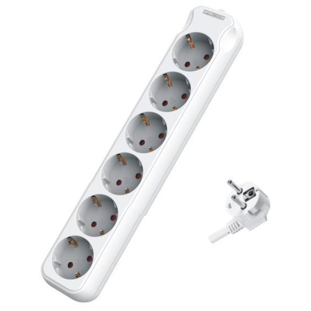 Prelungitor cu 6 prize SCHUKO cu protectie, cablu de 3X1,5mm, lungime 5m