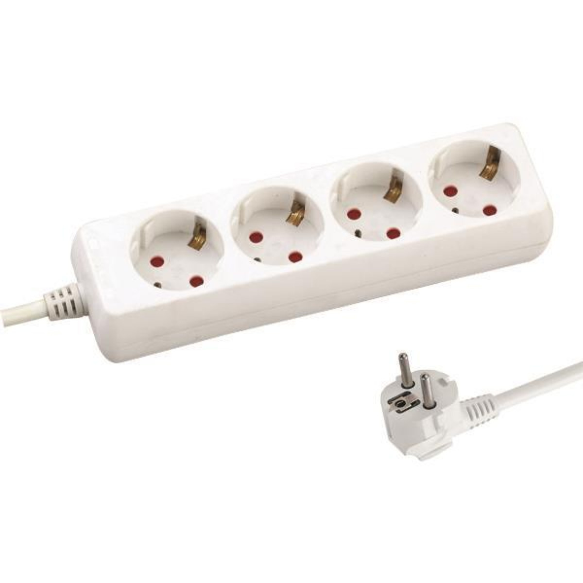 Prelungitor cu 4 prize SCHUKO cu protectie, cablu de 3X1,5mm, lungime 3m