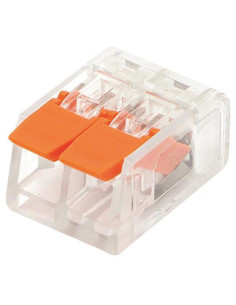 CLEME TERMINALE RAPIDE 2POLI 0,20-4mm 32A 400V ORANGE