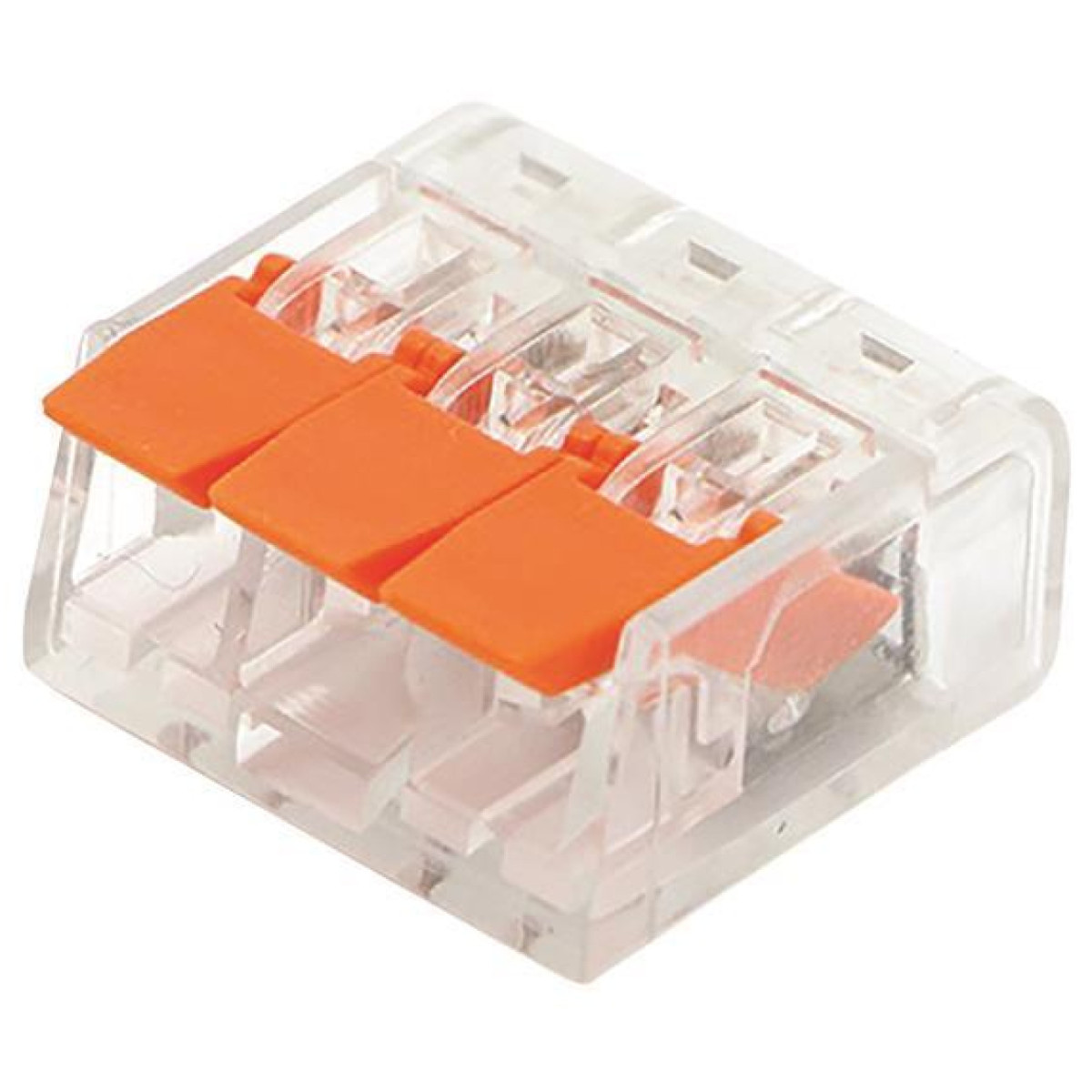 CLEME TERMINALE RAPIDE 3POLI 0,20-4mm 32A 400V ORANGE