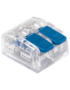 CLEME TERMINALE RAPIDE 2POLI 0,20-4mm 32A 400V BLUE
