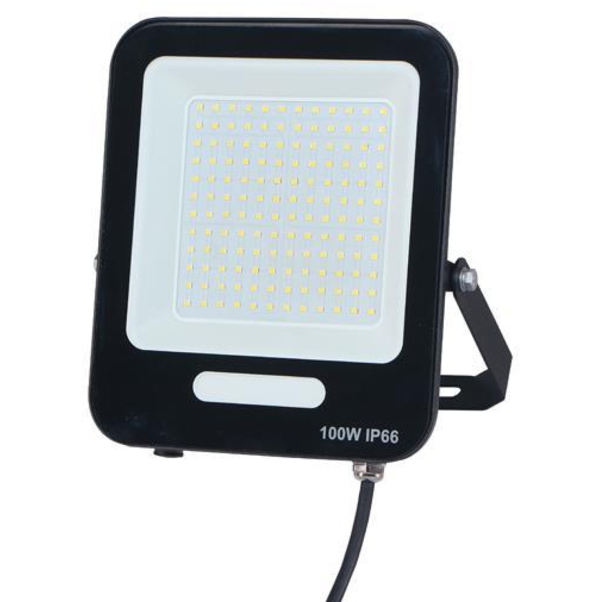 Proiector LED 100W Alb Rece 6500K, Negru, IP66 Exterior, 120 Lumeni/Watt