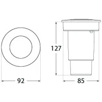 Spot Pardoseala LED 3.5W CCT Negru 3