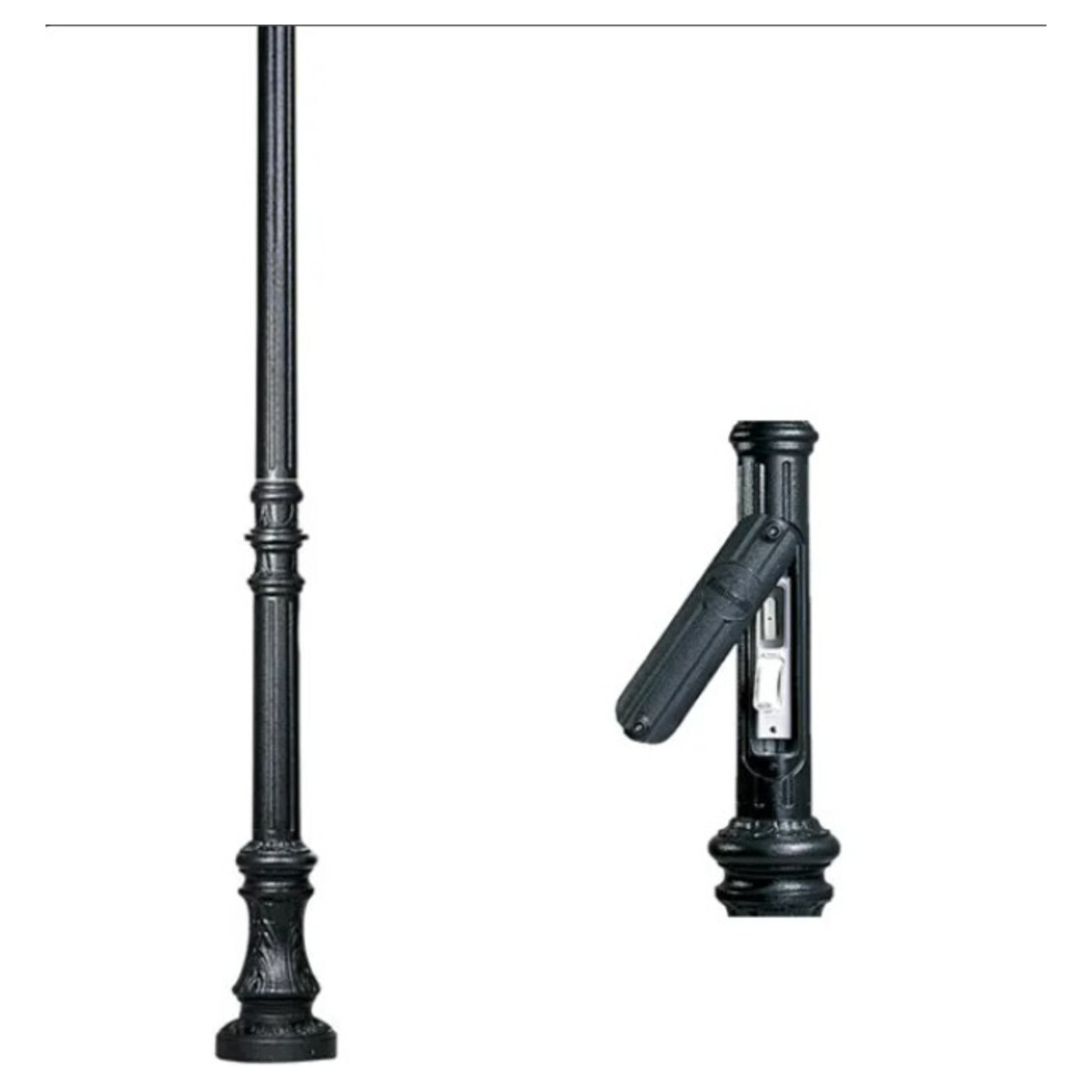 Stalp Gradina Karmel cu Usita 4M Negru