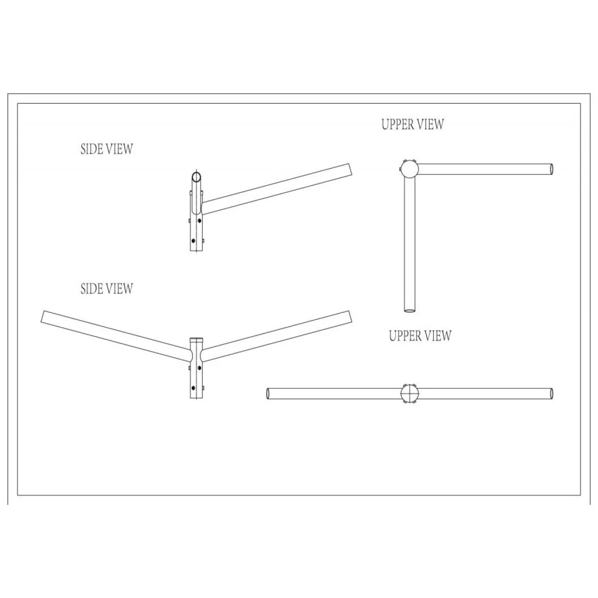 Brat Triplu Drept 120° 1.5M