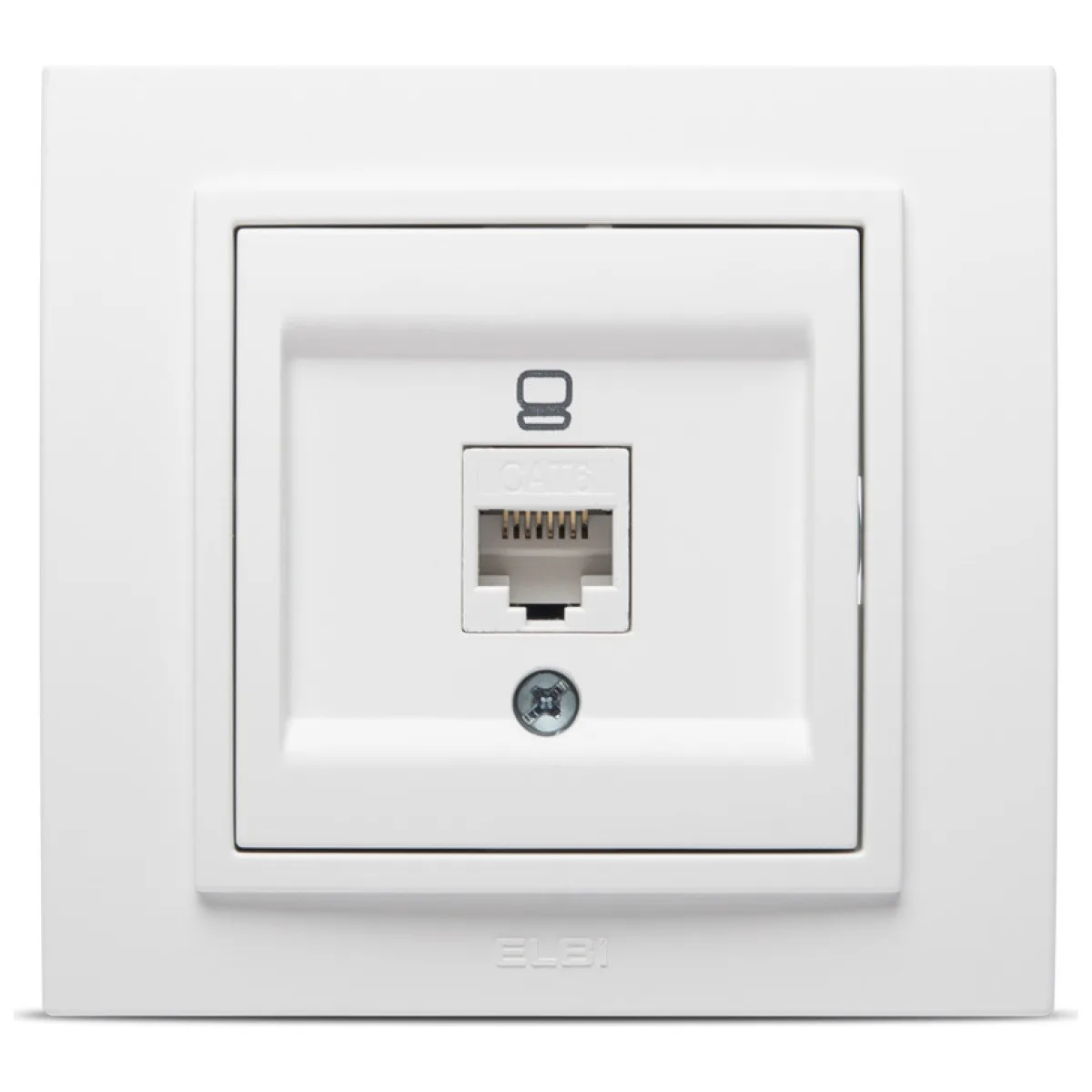 Priza Utp 1xRJ45 CAT6E ST Alb Mat
