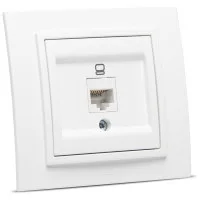 Priza Utp 1xRJ45 CAT6E ST Alb Mat 2