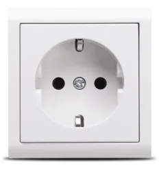 Priza Schuko PT Alb
