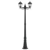 Stalp Iluminat Exterior Negru E27 230V 40W 2xE27 IP44