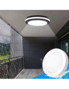 Plafoniera LED 40W IP65 3CCT IP65 Neagra