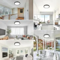 Plafoniera LED 40W IP65 3CCT IP65 Neagra 3