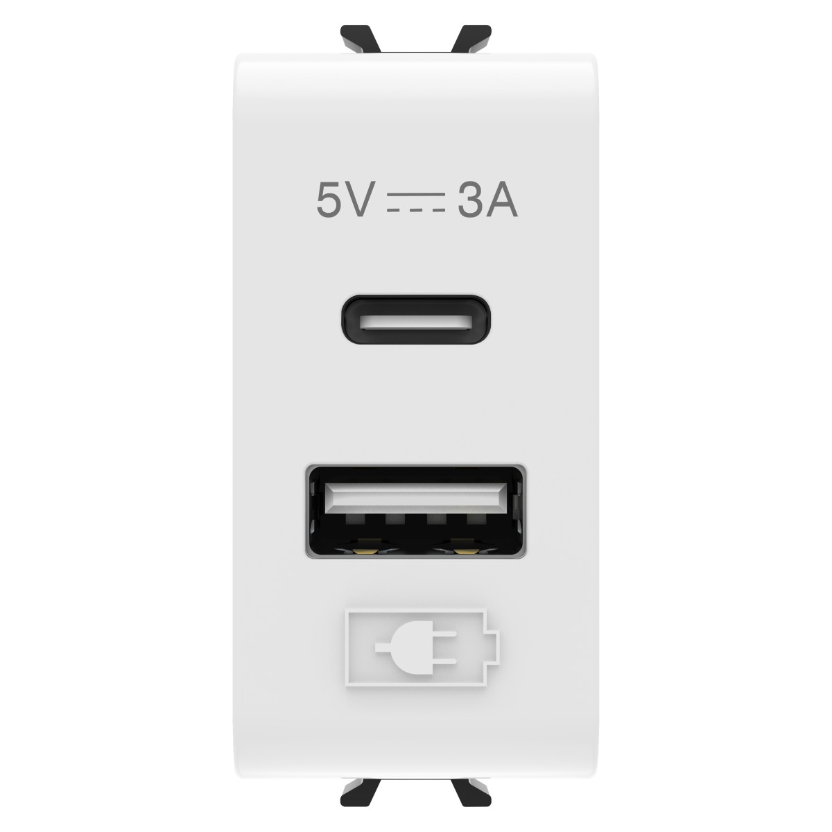 Chorus Alb Priza USB Type A+c 5V 3A 1M