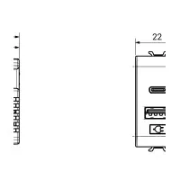 Chorus Alb Priza USB Type A+c 5V 3A 1M 3