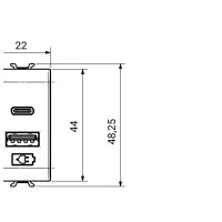 Chorus Alb Priza USB Type A+c 5V 3A 1M 4