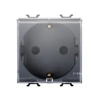 Priza Shucko Cu Capac Negru 2module Chorus - Gw12242