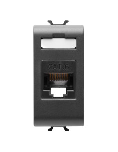 Priza Rj45 Cat 6 Utp Chorus Neagra 1M Gw12423