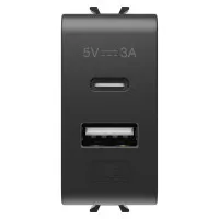 Chorus Negru Priza USB Type A+c 5V 3A 1M